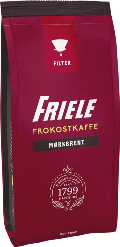 FRIELE FROKOST MØRK FILTERMALT 250G 12 poser