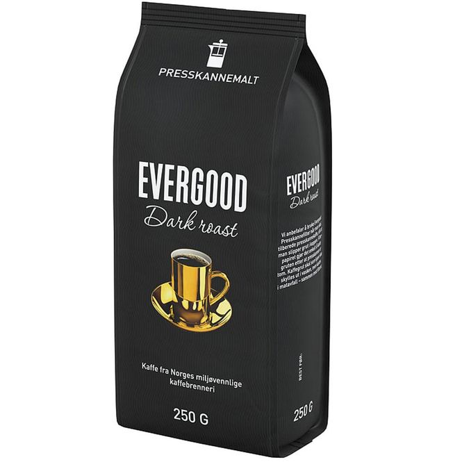 Hovedbilde Evergood dark roast pressmalt 250g