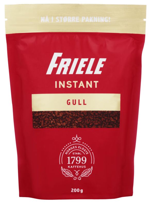 Friele instant gull 200g refill 6poser