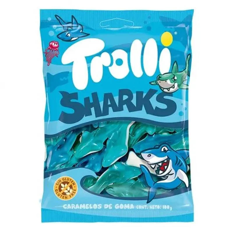 Trolli Sharks 150g (OUTLET) (Best før: 3.7.2026)