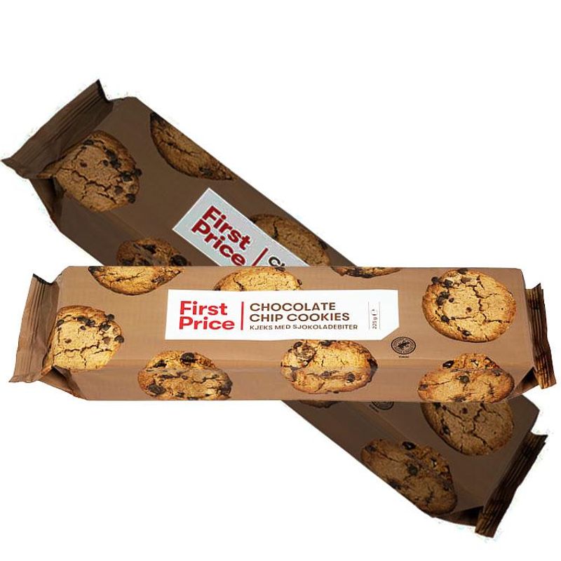 Choco Chip Cookies 225g First Price 24 esker
