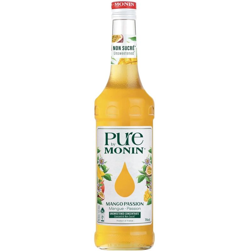 Monin PURE - Mango Passion 70 cl - Sukkerfri og naturlig
