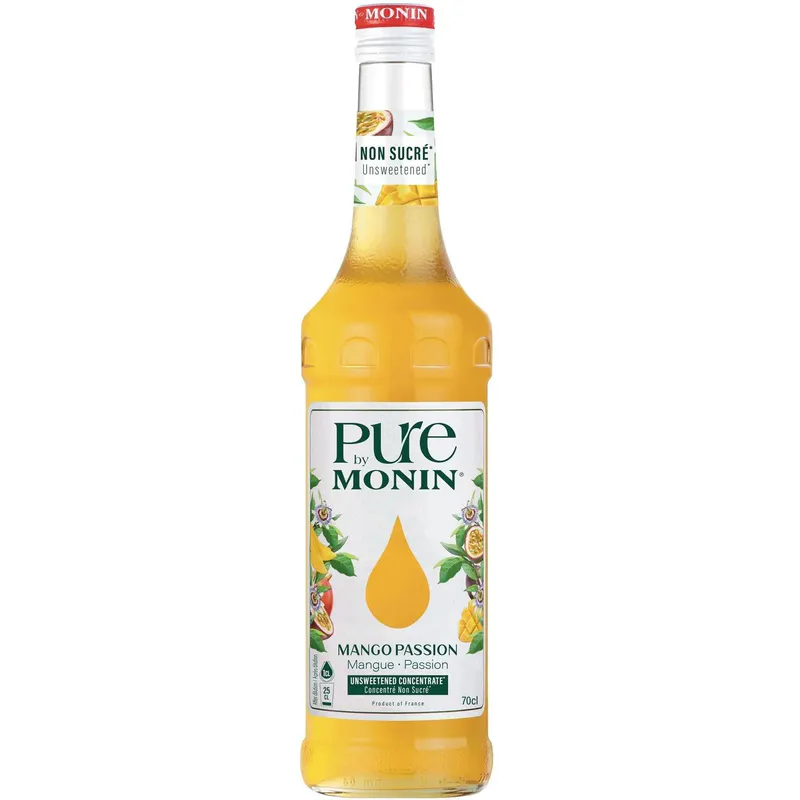 Monin PURE - Mango Passion 70 cl - Sukkerfri og naturlig