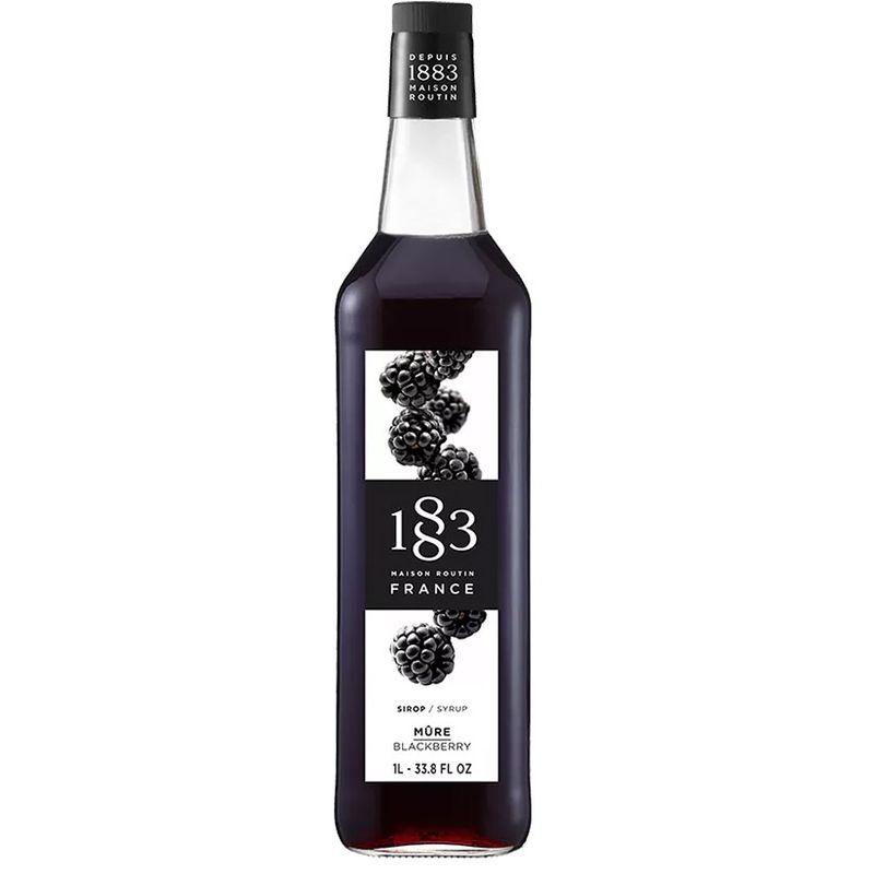 1883 Maison Routin - Bjørnebær 1L Glassflaske - Kaffe- og cocktailsirup