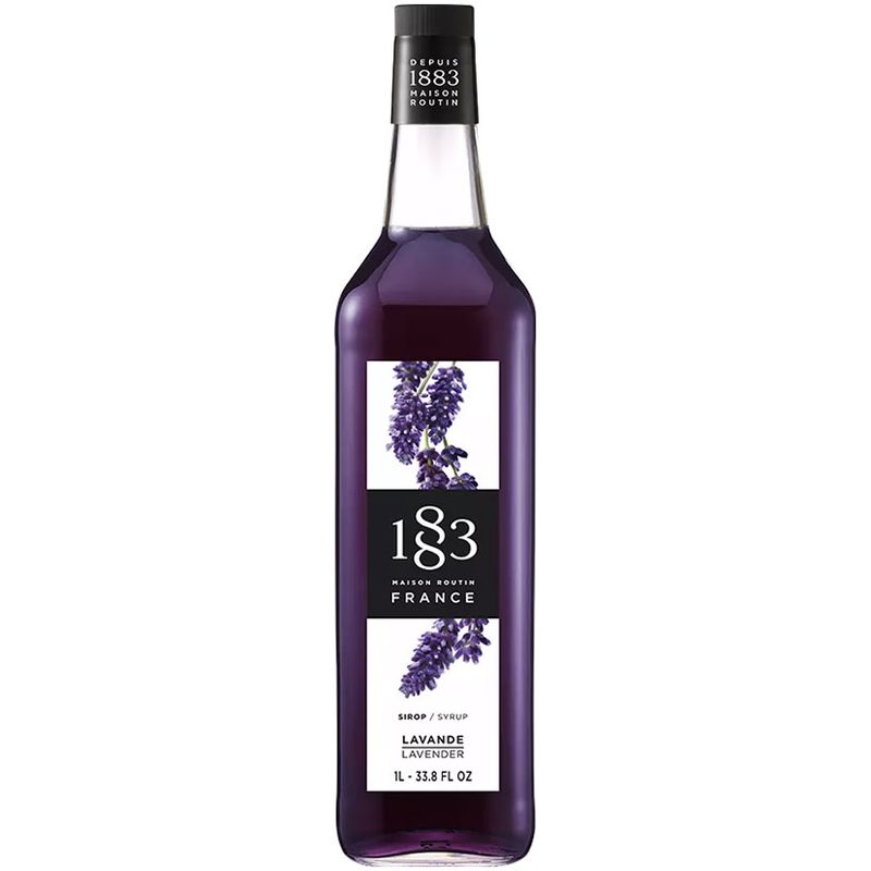 1883 Maison Routin - Lavendel 1L Plastflaske PET - Kaffe- og cocktailsirup