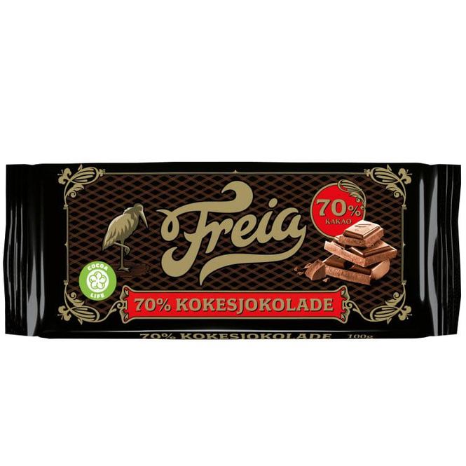 Hovedbilde Kokesjokolade 70% 100g freia 20 stk.