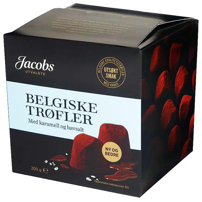 Hovedbilde Belgiske trøfler karamell&havsalt 200g j