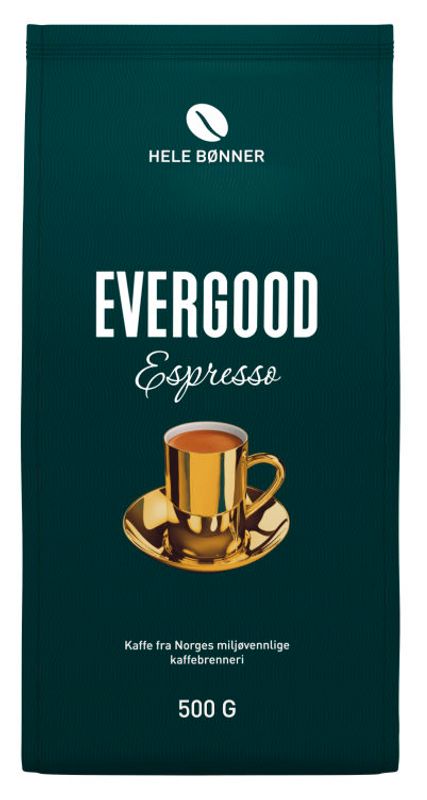 Evergood espresso hele bønner 500g