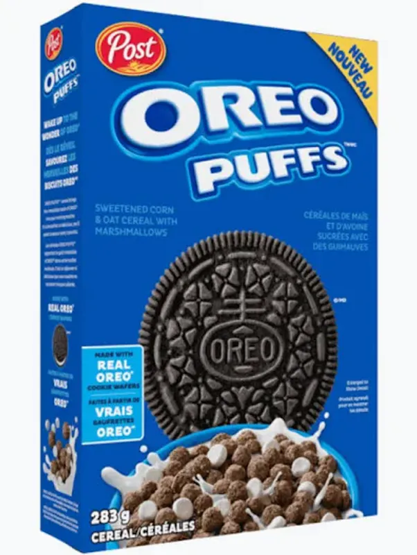 Post Oreo Puffs Cereal 283g - Canada  (OUTLET) (Best før: Nov.26)