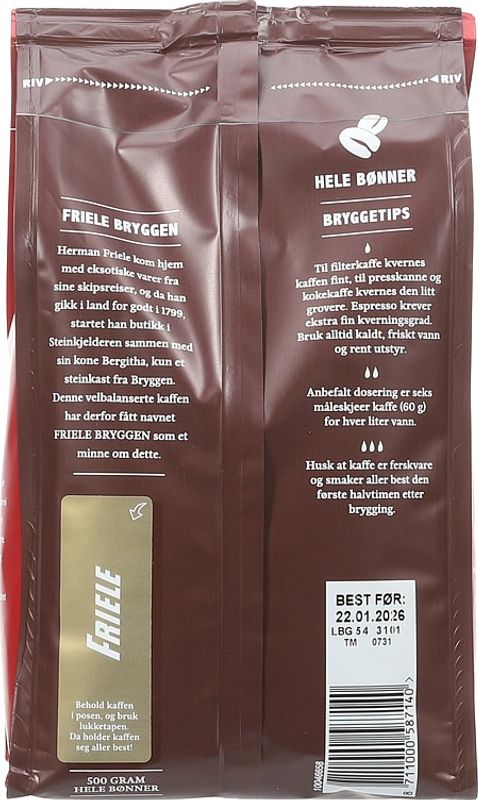 Friele Bryggen mellombrent bønner 500g